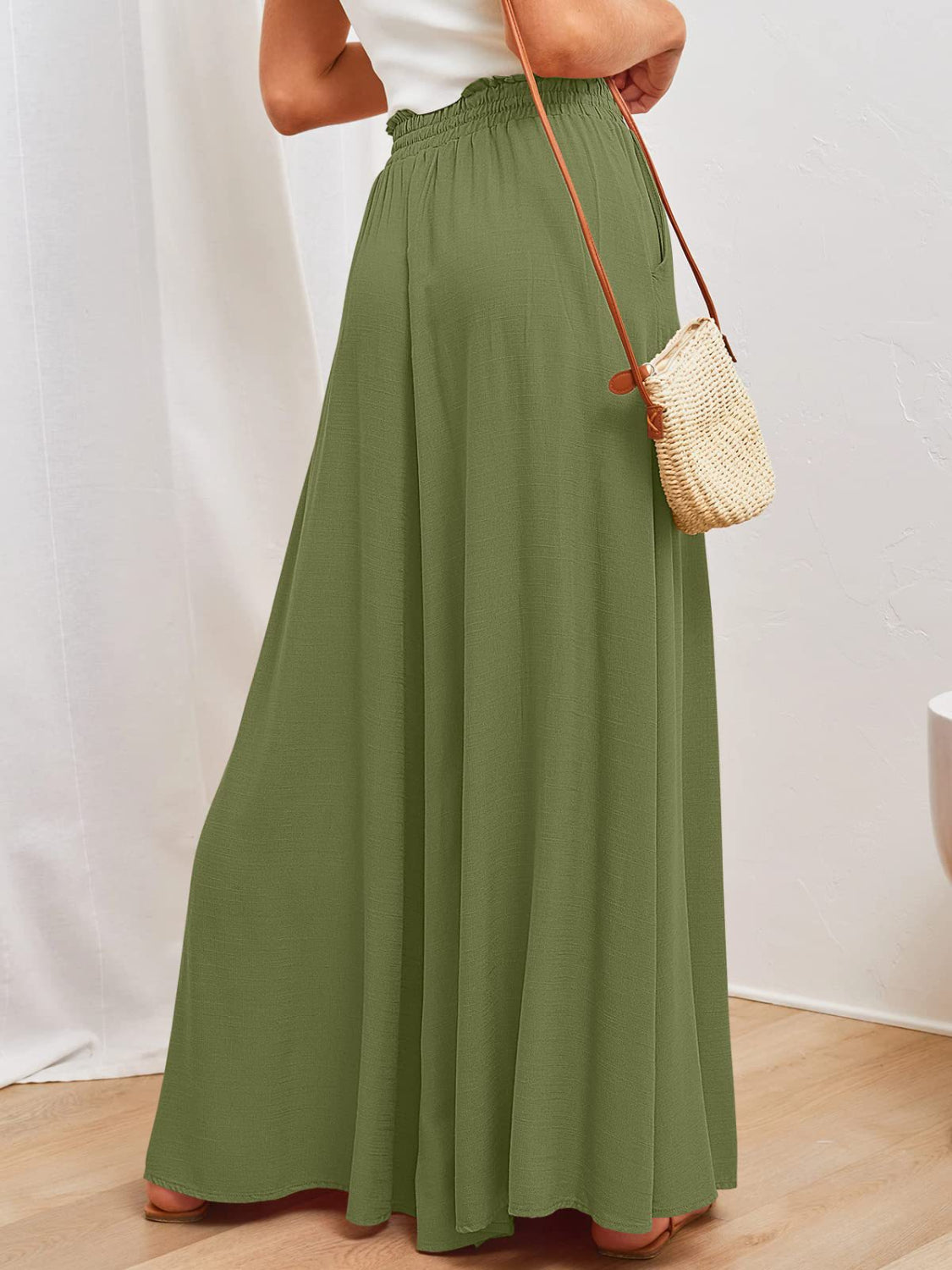 Wide Leg Pants with Pockets - felvior
