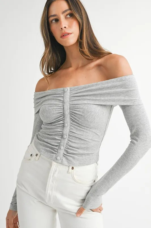 MABLE Off-Shoulder Long Sleeve T-Shirt Hauptbild