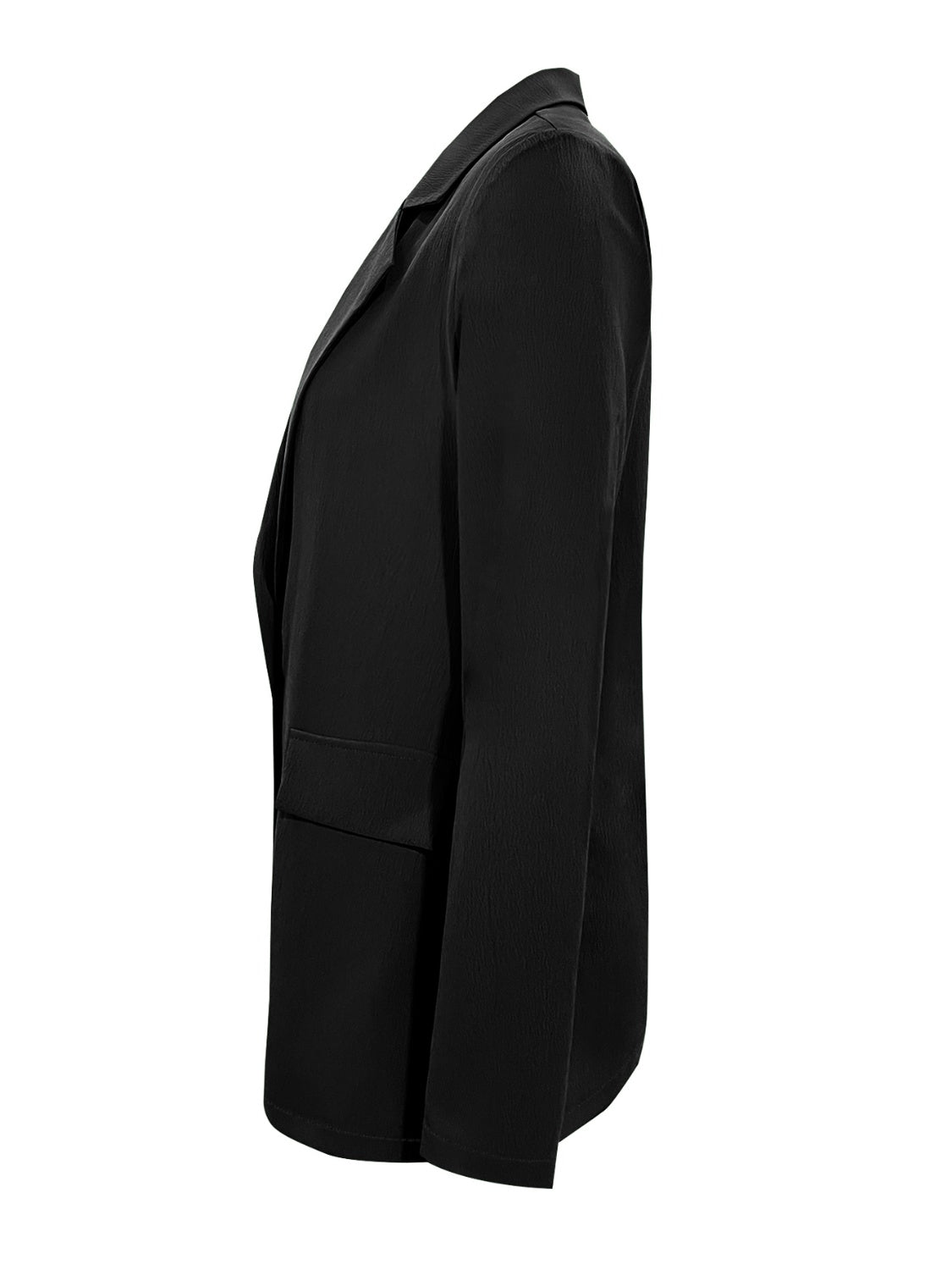Lapel Collar Long Sleeve Blazer - felvior