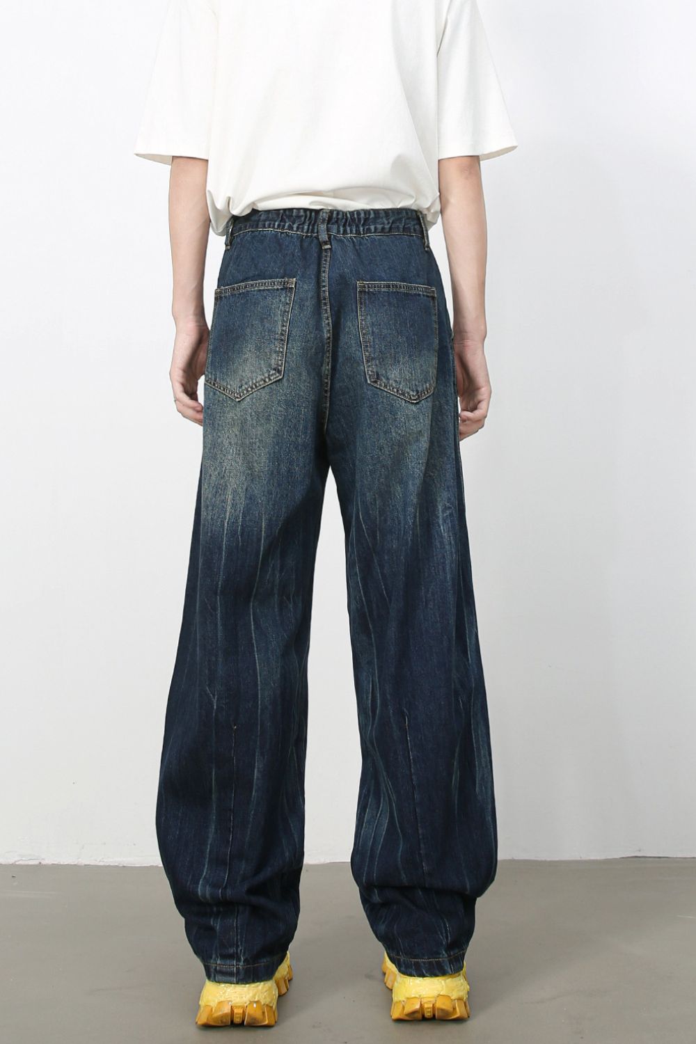 Men's High Waist Washed Jeans Zweitbild