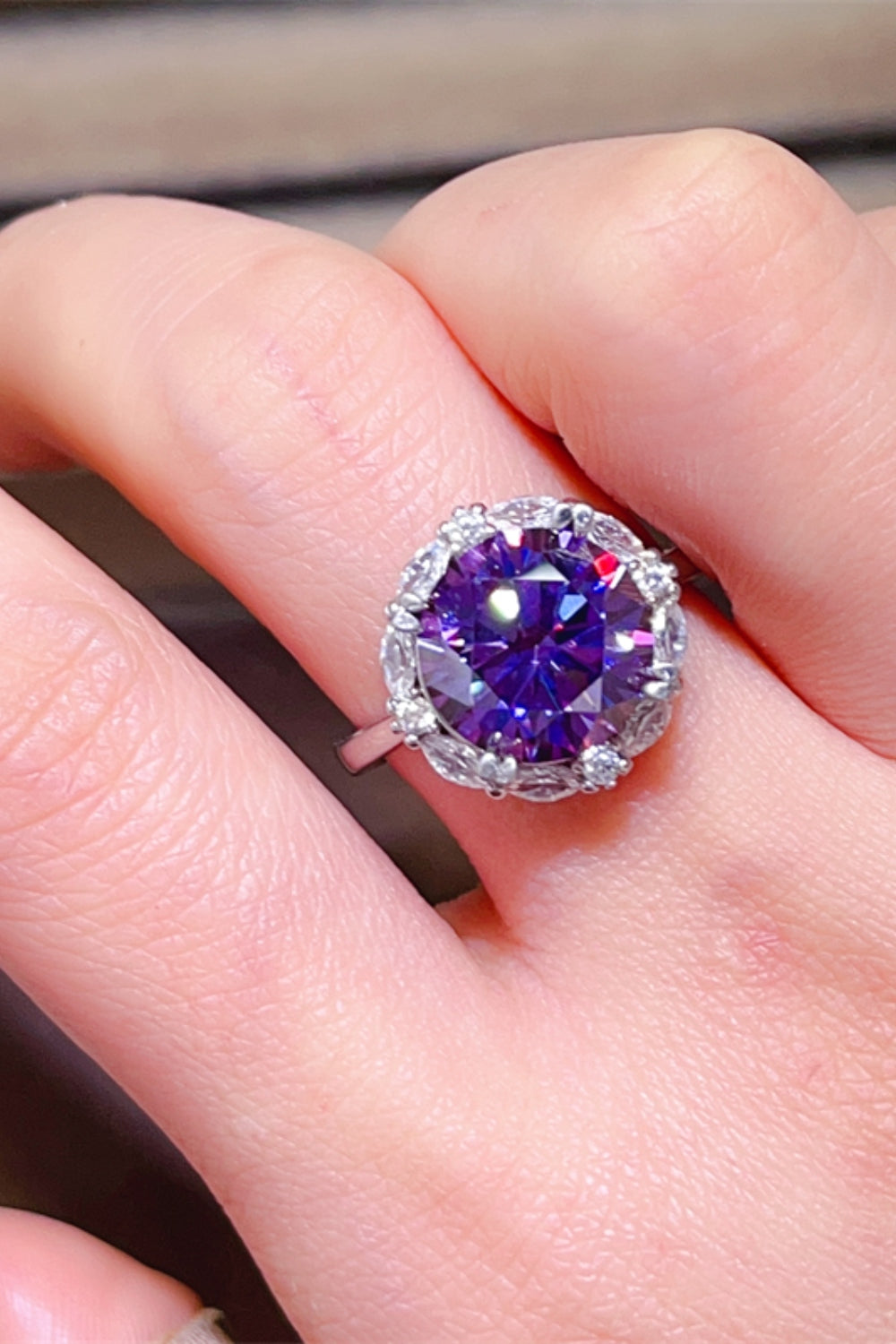 5 Carat Moissanite 925 Sterling Silver Ring - felvior