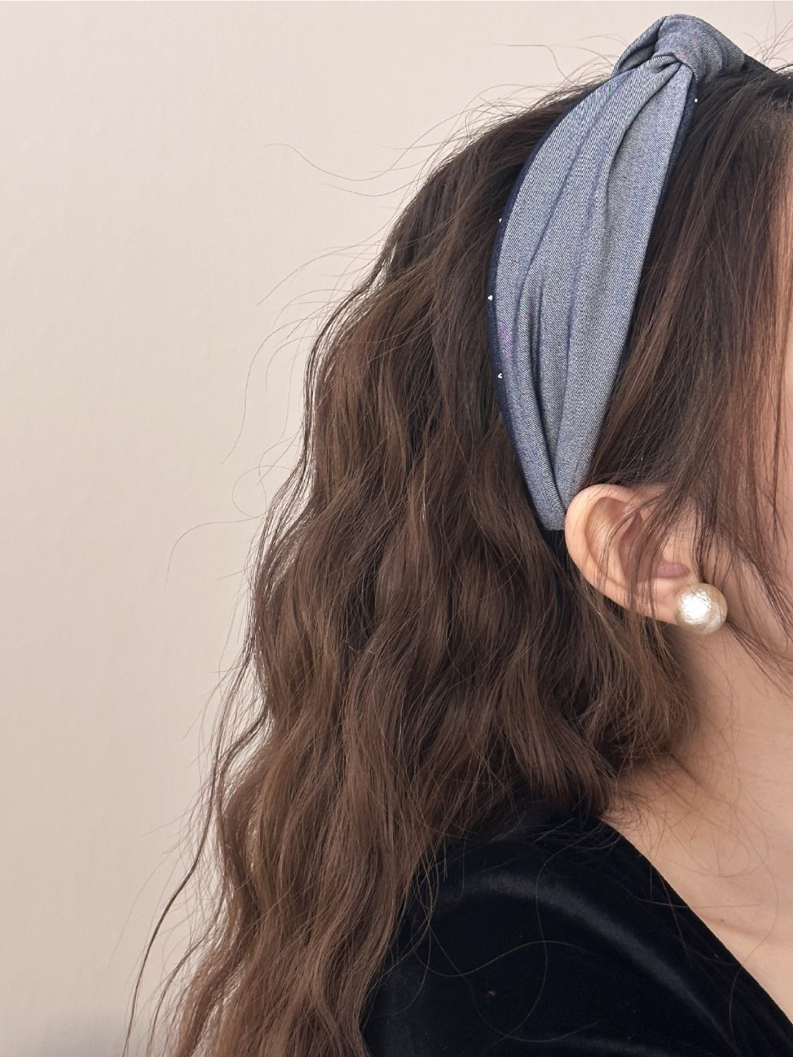 Knotted Polyester Wide Headband - felvior