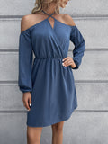 Ivy Lane Cold-Shoulder Crisscross Mini Dress - felvior