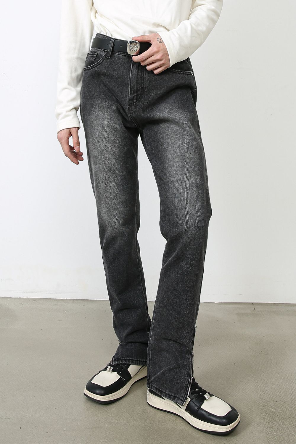Men's Decor Zip Jeans with Pockets Zweitbild