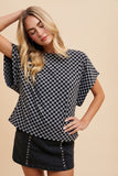 Annie Wear Checkered Round Neck Short Sleeve T-Shirt - felvior