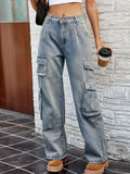 Washed Jeans with Pockets - felvior
