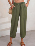 Full Size Drawtising Cropped Jogger Pants Plus Size - felvior