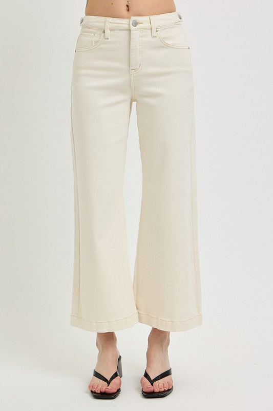RISEN Full Size Tummy Control Cropped Bootcut Jeans Plus Size - felvior