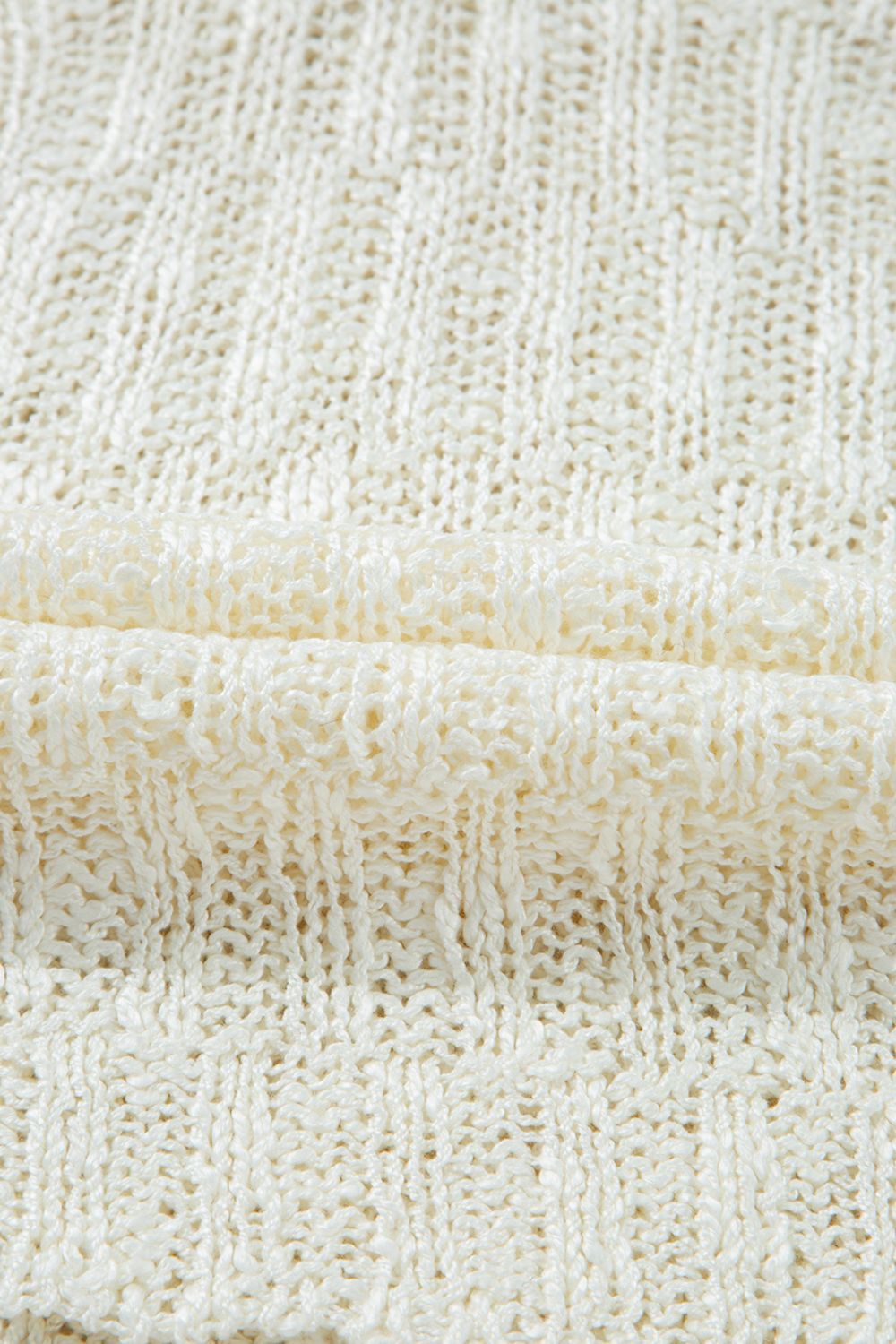 Notched Cap Sleeve Knit Top