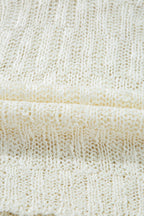 Notched Cap Sleeve Knit Top