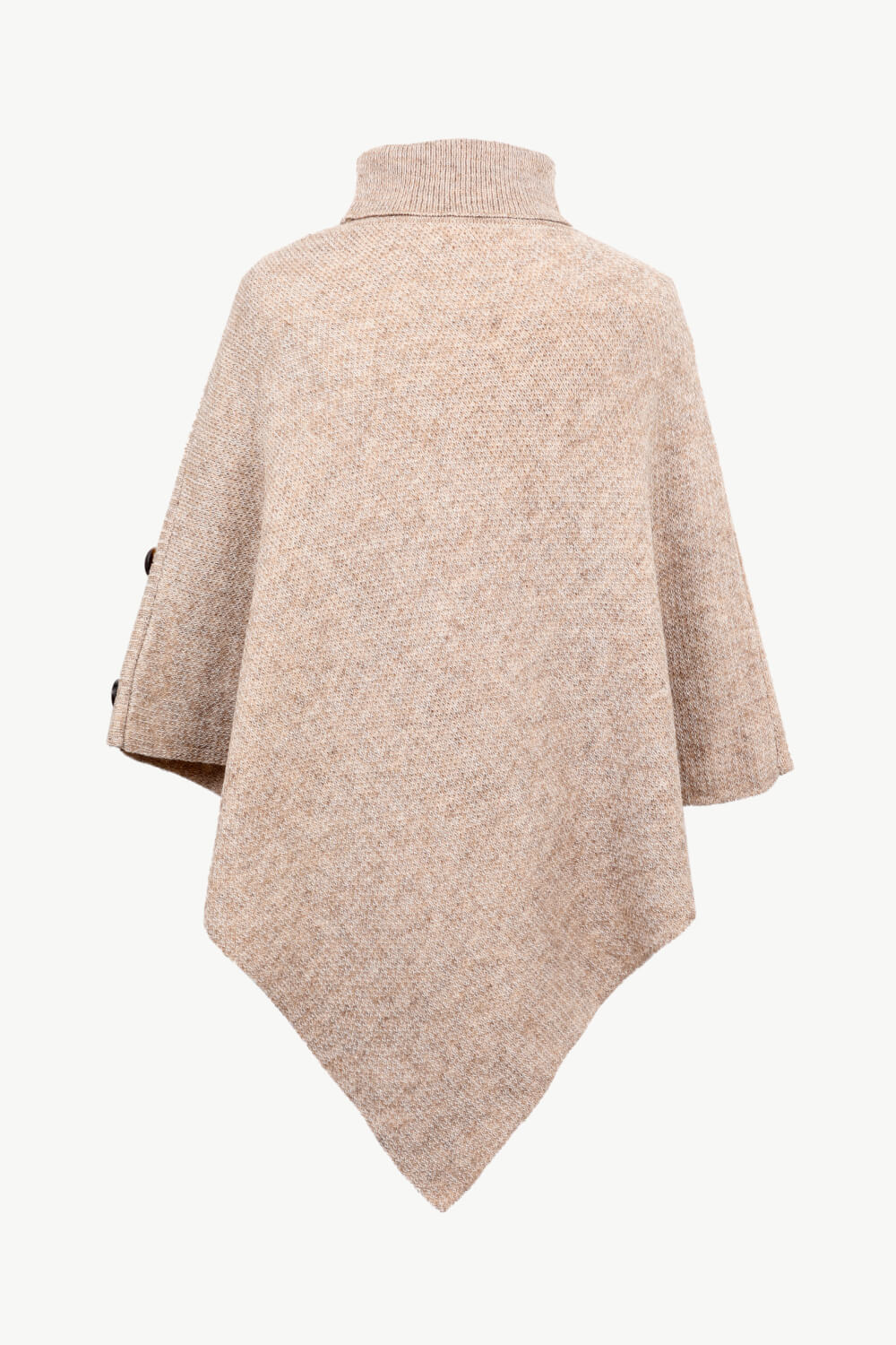 Turtleneck Buttoned Poncho - felvior
