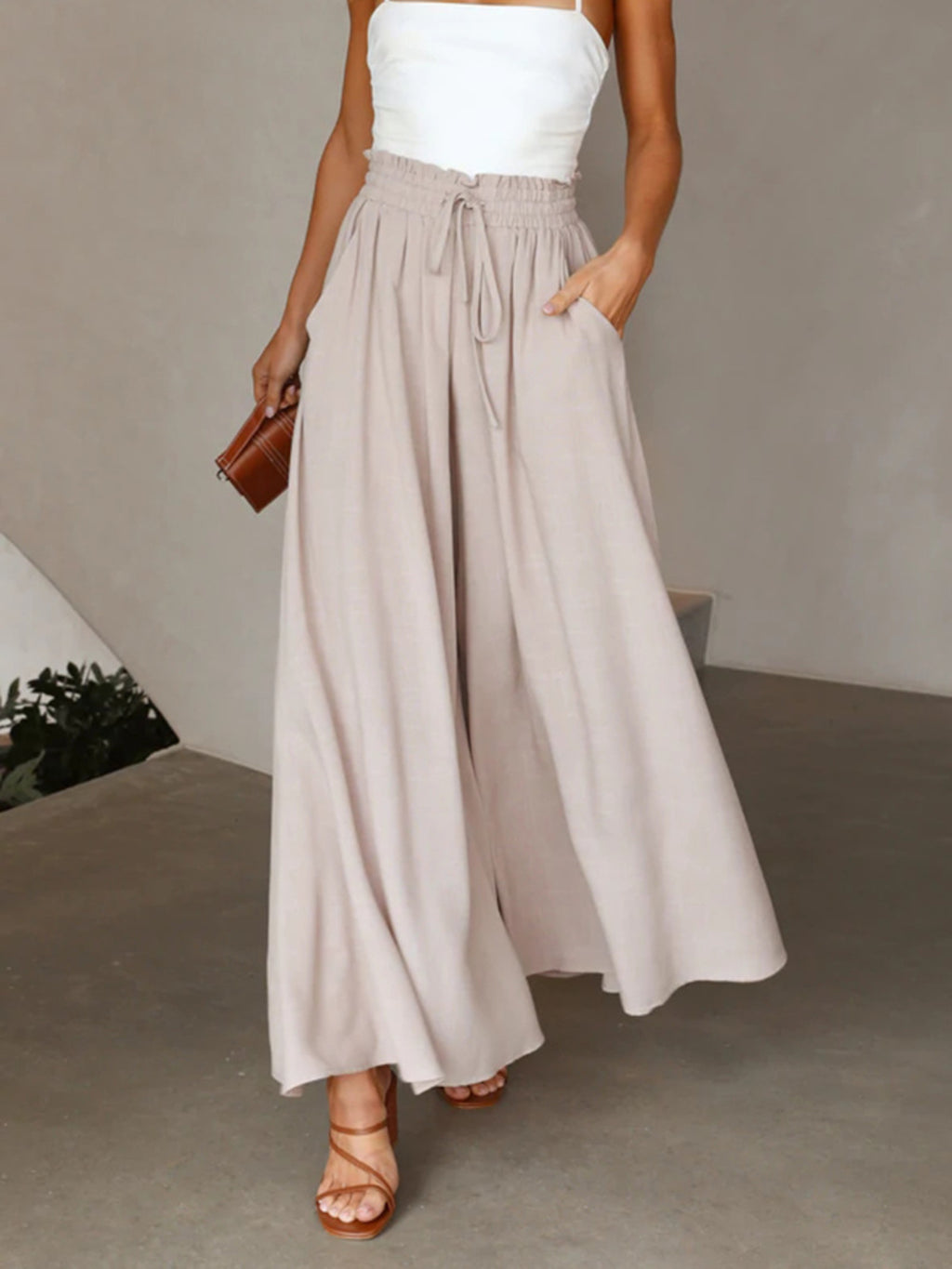 High Waist Wide Leg Pants