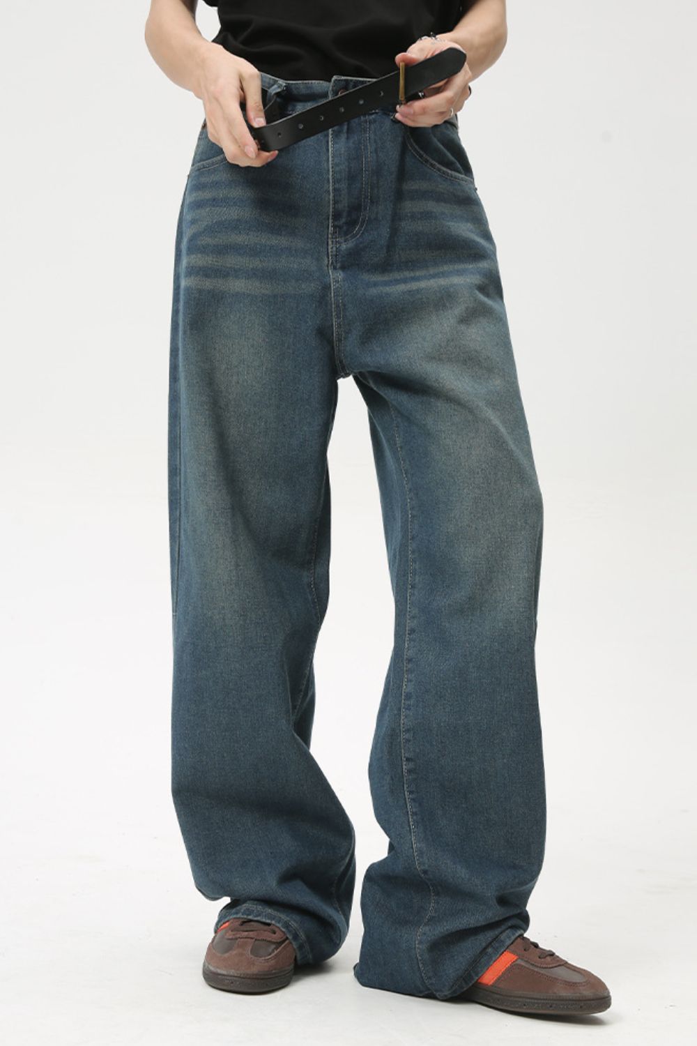 Men's Mid Rise Straight Leg Jeans