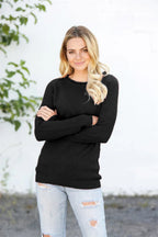 Round Neck Raglan Sleeve Sweater