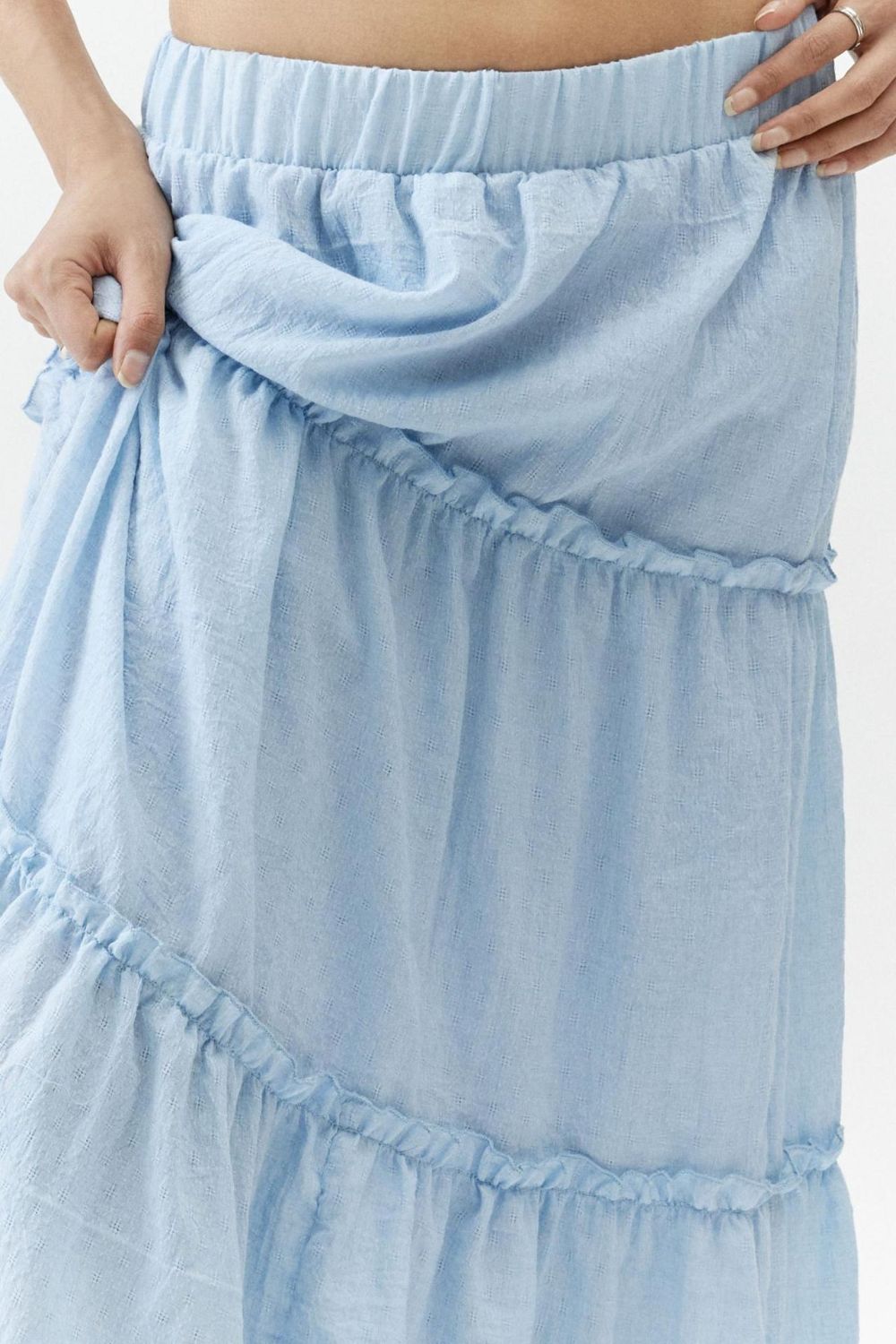 Frill Elastic Waist Skirt - felvior