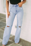 Distressed High Waist Jeans - felvior