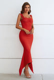 Ruched Sweetheart Neck Hem Detail Dress - felvior