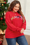 Plus Size MERRY Round Neck Long Sleeve Sweater - felvior