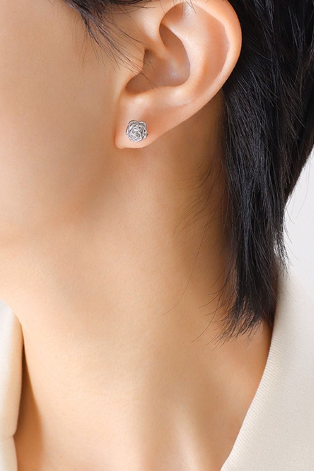 Titanium Steel Flower Stud Earrings - felvior