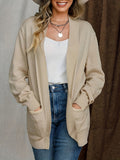 Open Front Long Sleeve Sweater Cardigan - felvior
