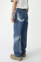 Men's Tie-Dye Washed Straight Leg Jeans