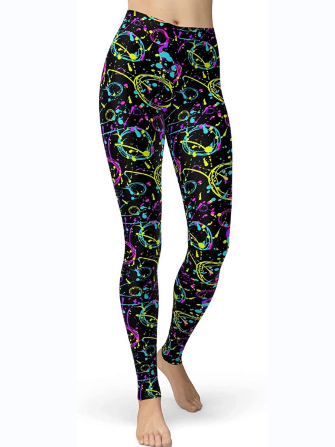 Abstract Print High Waist Active Leggings Hauptbild