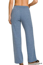Zenana Ribbed Drawstring Lounge Pants
