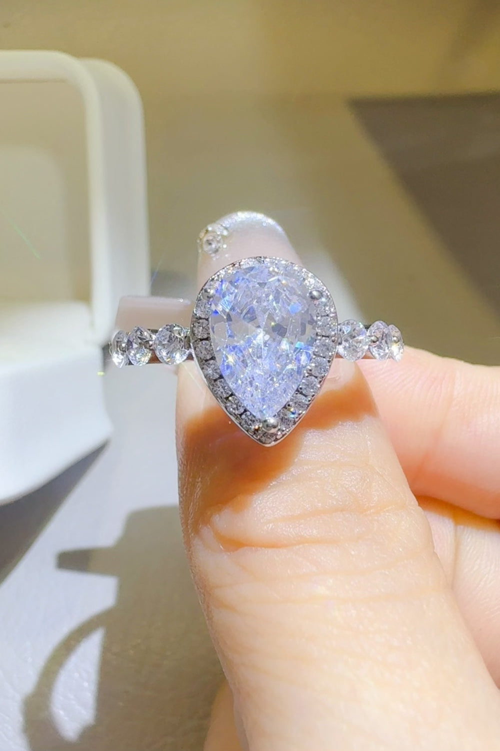 2 Carat Moissanite 925 Sterling Silver Ring - felvior