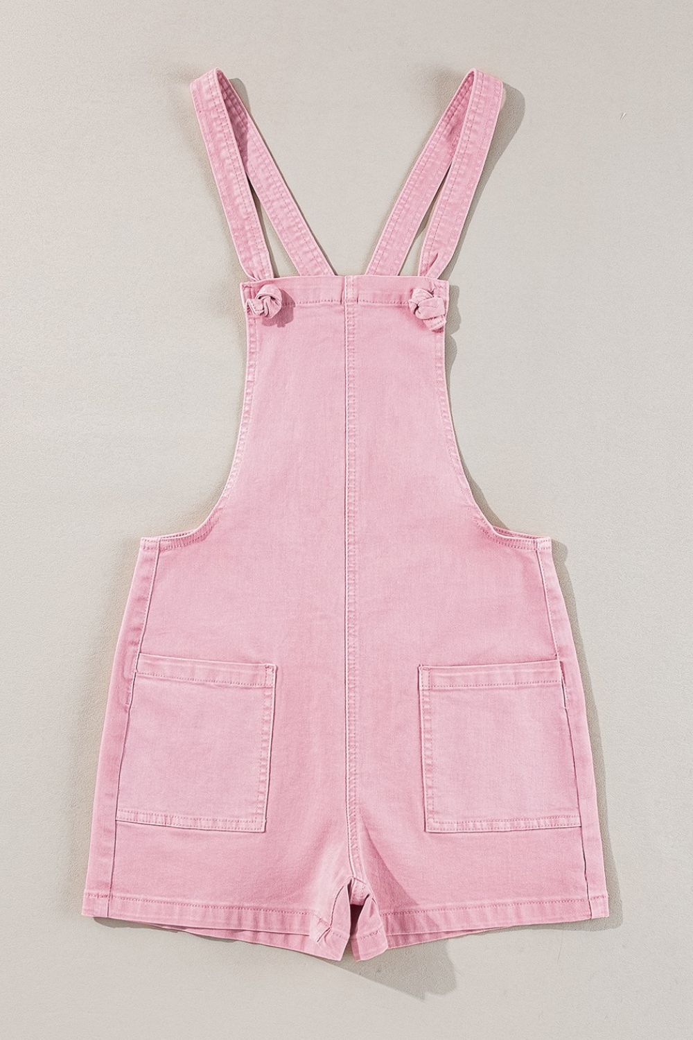 Knot Straps Denim Overalls with Pockets - felvior