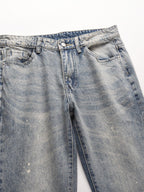 Men's Frayed Hem Bootcut Jeans