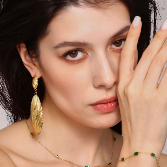 Stainless Steel Dangle Earrings - felvior