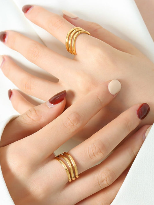 Titanium Steel Three-Layered Ring - felvior