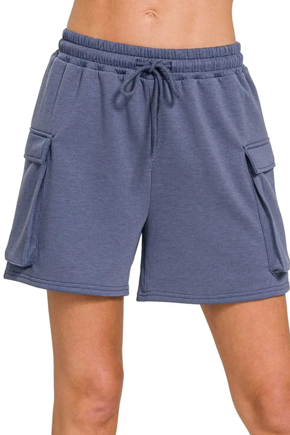 Zenana Scuba Thigh Pocket Shorts Hauptbild