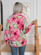 Button Down Printed Long Sleeve Shirt