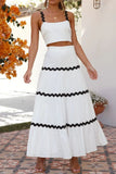 Contrast Trim Cami and Skirt Set - felvior