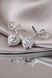 2 Carat Moissanite 925 Sterling Silver Heart Earrings - felvior