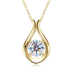 2 Carat Moissanite 925 Sterling Silver Pendant Necklace