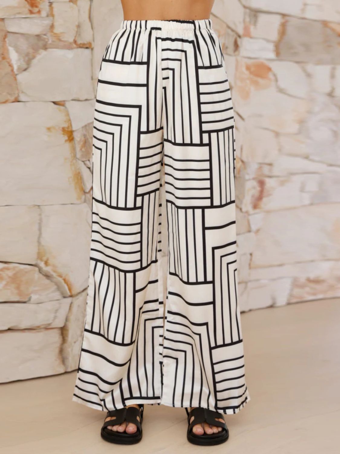 Button Down Half Sleeve Top and Pants Set - felvior