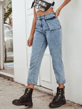 High Waist Straight Leg Jeans - felvior