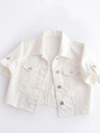 Full Size Cropped Denim Jacket Plus Size