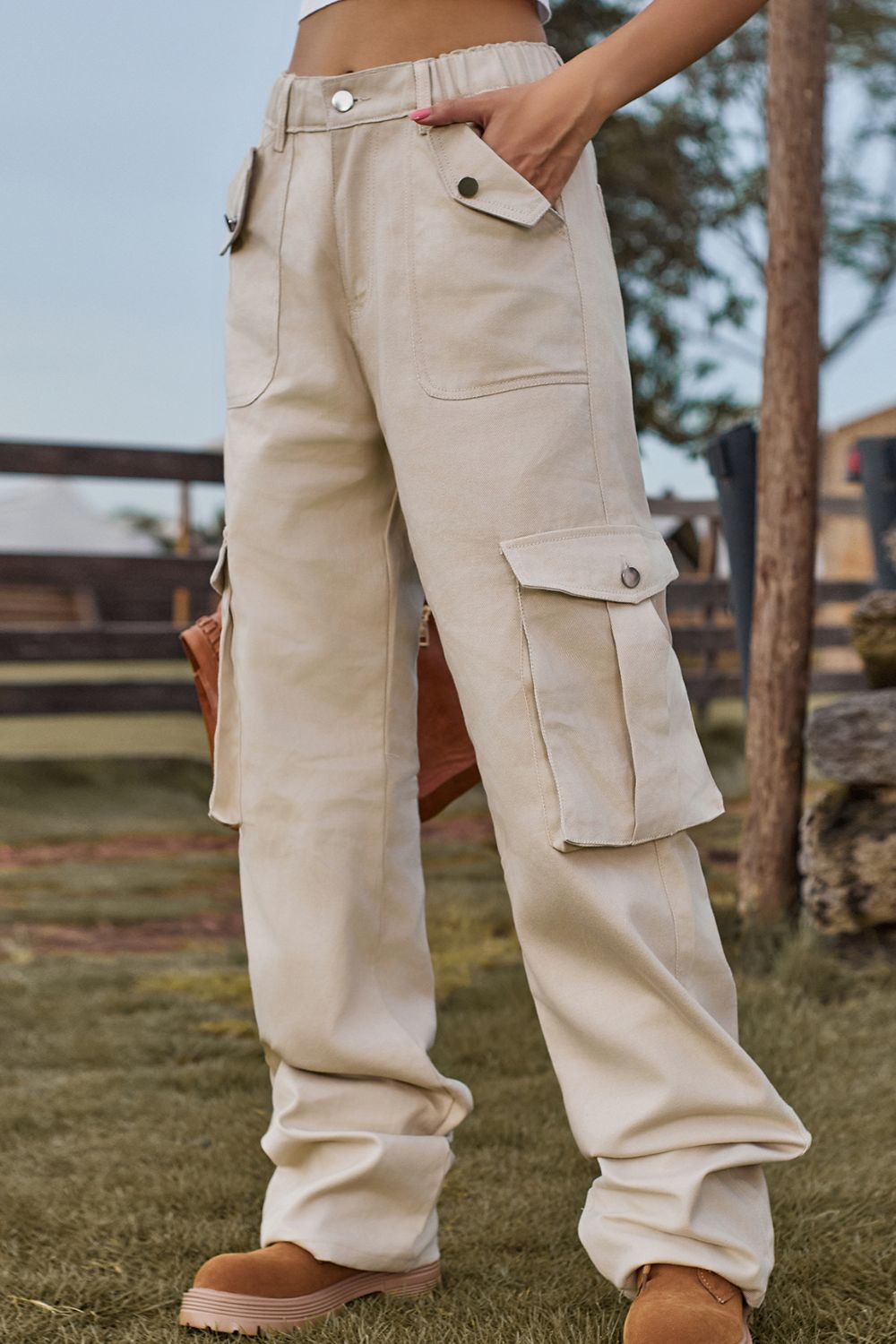 Loose Fit Long Jeans with Pockets - felvior