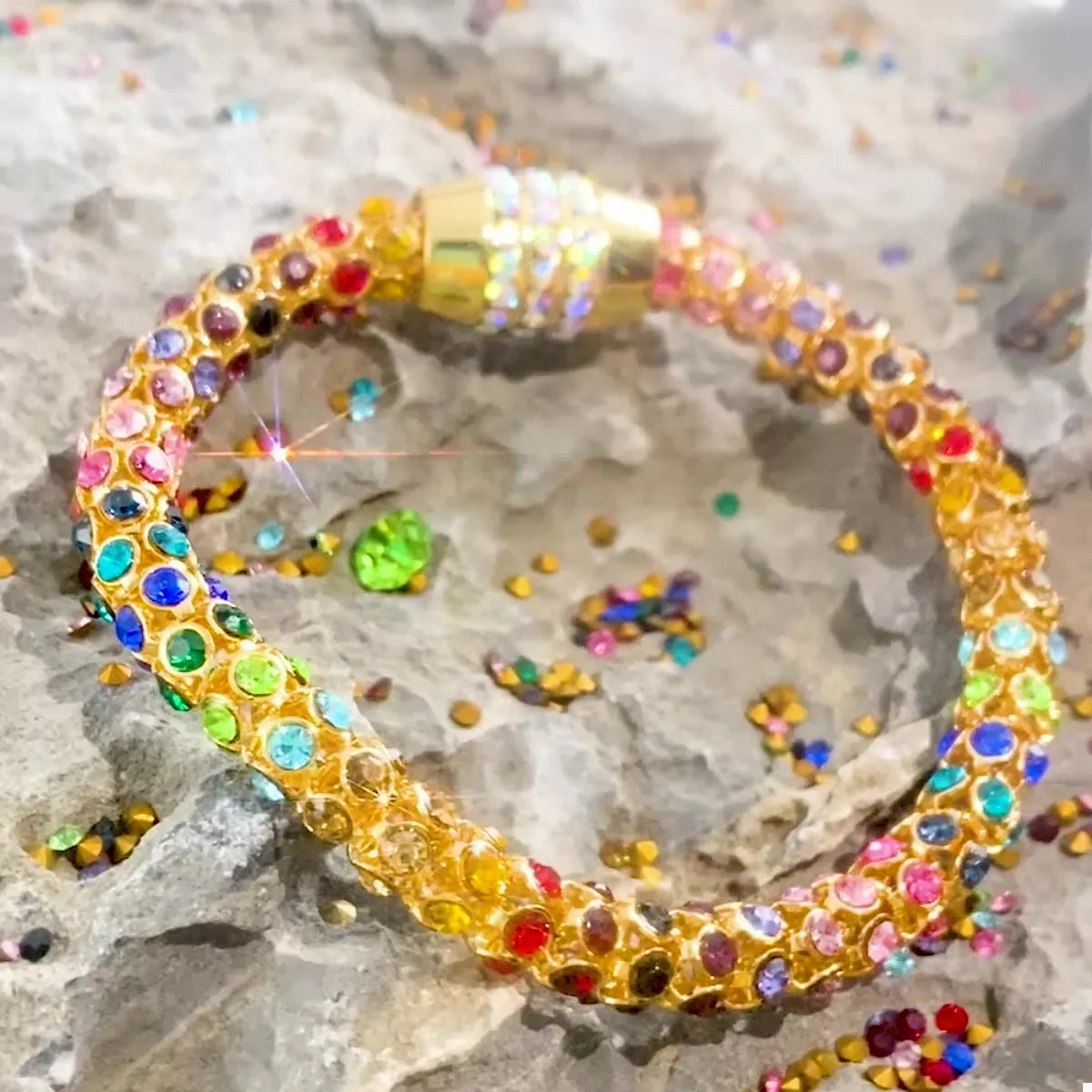 Multi-Colored Crystal Bracelet Secondary image