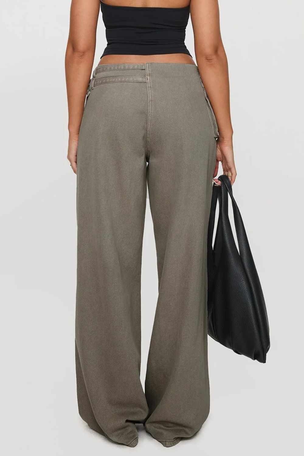Wide Leg Jeans with Pockets - felvior