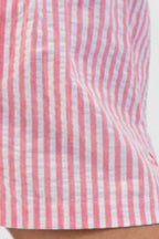 Striped Elastic Waist Shorts