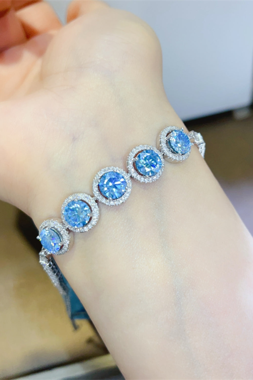 5 Carat Moissanite 925 Sterling Silver Bracelet - felvior