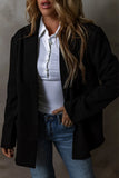 Button Up Long Sleeve Blazer - felvior