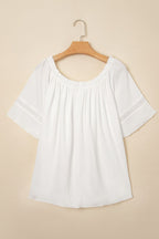 Lace Detail Off-Shoulder Blouse