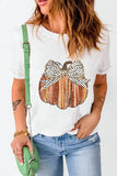 Full Size Pumpkin Round Neck Short Sleeve T-Shirt - felvior