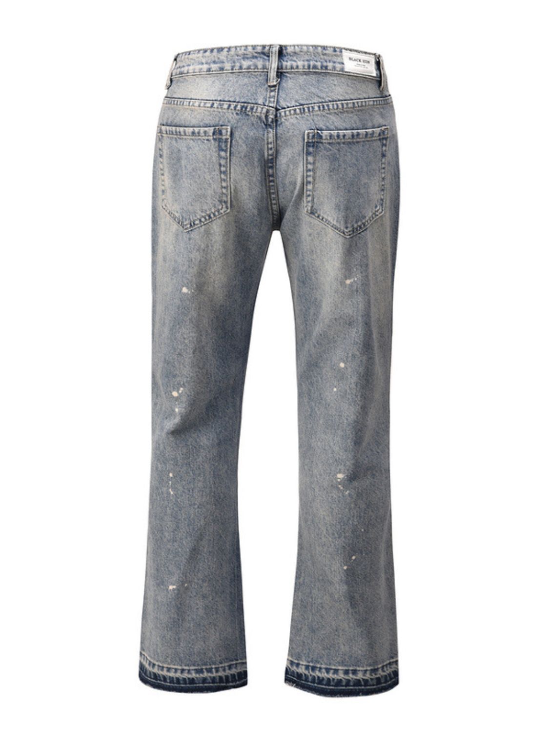 Men's Frayed Hem Bootcut Jeans Zweitbild