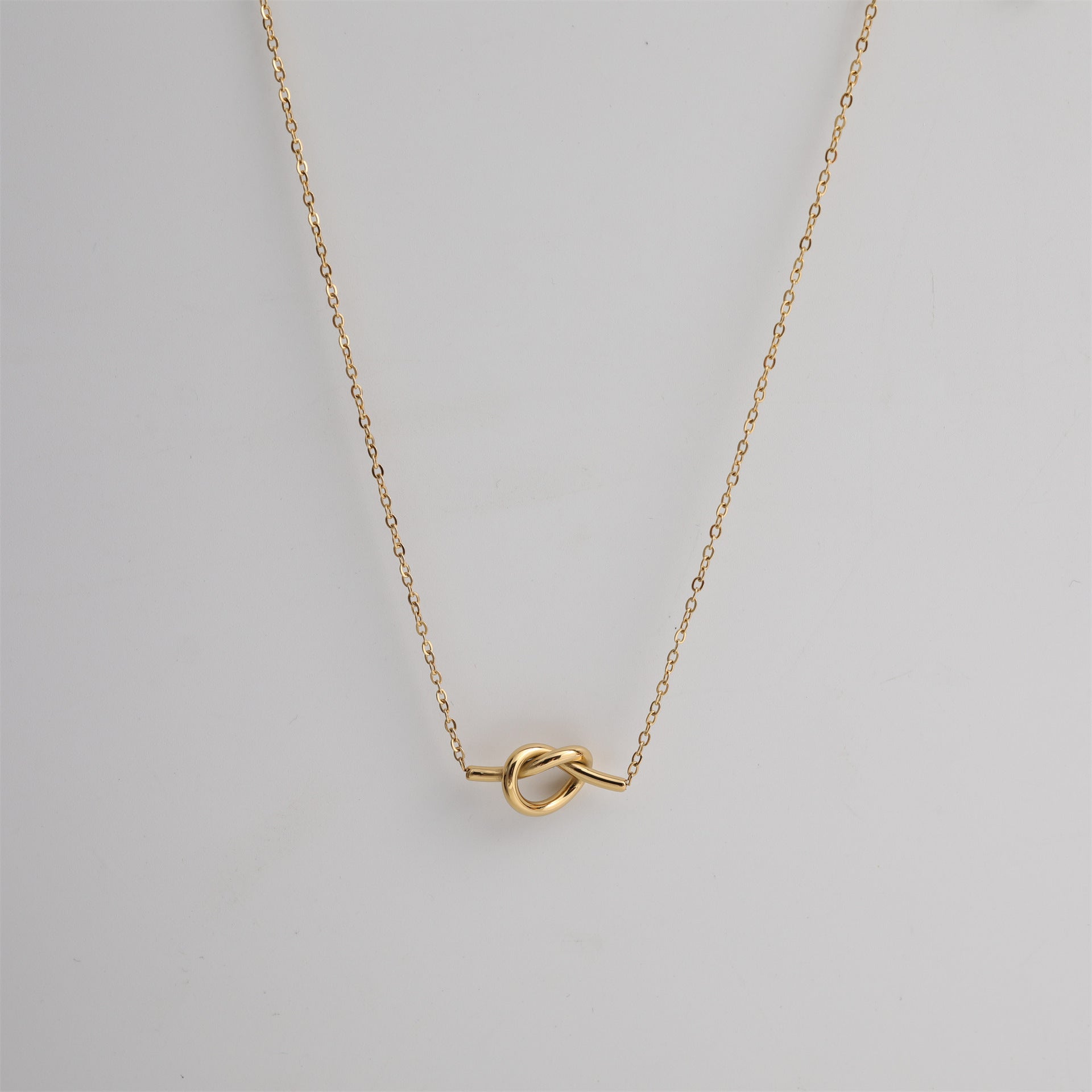 18K Gold-Plated Knotted Necklace - felvior